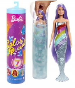 Mattel Barbie Lalka Colour Reveal Syrenka Kolorowa Niespodzianka Tuba HCC46 - 2868958181