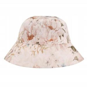 Samiboo Kapelusz Bucket Hat Wizany Bambusowy 0-3m Peonie Cream - 2868958265