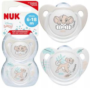 NUK SMOCZEK SILIKONOWY 6-18m KRL LEW 2szt Etui - 2872620199