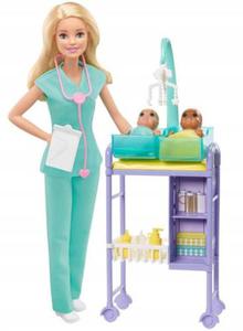 Mattel Barbie Lalka Kariera Lekarz Pediatra Blond GKH23 DHB63 - 2872748679