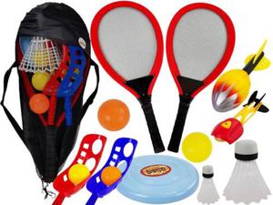 Zestaw Gier Sportowych Zrcznociowe Piki Koszyk Badminton - 2874764461