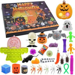 Kalendarz Halloween Zabawki Pop It Fidget Toys Dynia Duszek - 2874765971