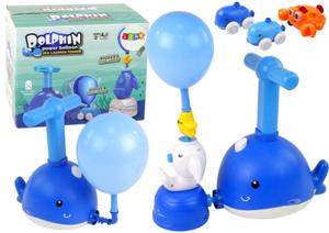 Lean Toys Wyrzutnia Balonowa Delfin Interaktywna Auto Pompka - 2874766160