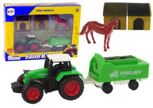 Zestaw Farma Traktor Przyczepa Ko Stajnia 1:64 - 2874766337