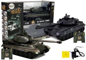 Zestaw Czogw Bitewnych Zdalnie Sterowane R/C 1:28 Zielony i Czarny - 2874766835