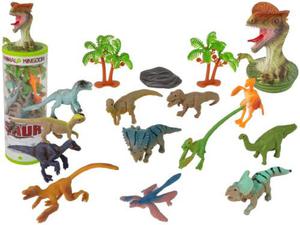 Zestaw Zwierzta Dinozaury Figurki 12szt. Akcesoria W Tubie - 2874767348