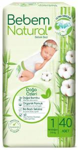 BEBEM Natural Pieluszki Bambusowe Newborn 1 40 szt - 2875641219