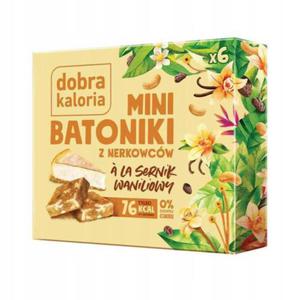 Dobra Kaloria 6x Mini Batoniki Sernik Waniliowy 0% Cukru Orzechy Nerkowca - 2876433698