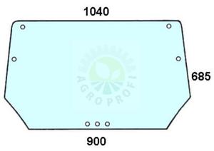 szyba tylna Deutz-Fahr - 04340310