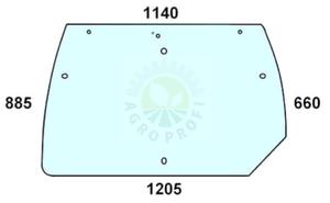 Szyba tylna Deutz-Fahr, Lamborghini, Same, Hurlimann - 04419379 - 2872253698