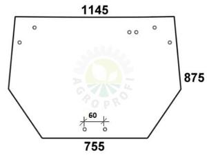 Szyba tylna Deutz-Fahr, Same, Lamborghini, Hurlimann - 00097699020, 00097699030, 4406568 - 2872253716