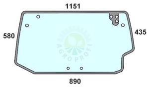 Szyba tylna Deutz-Fahr, Lamborghini, Same, Hurlimann - 00121438030 - 2872253729