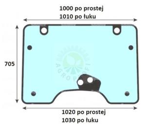 Szyba przednia Deutz-Fahr, Same, Lamborghini, Hurlimann - 001422910 - 2872253742