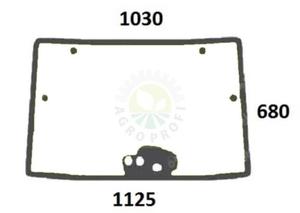 Szyba przednia Deutz-Fahr, Lamborghini, Same, Hurlimann - 00150354010 - 2872253743