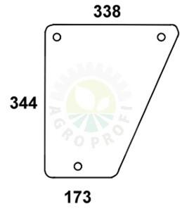 szyba przednia dolna John Deere - L57280 - 2824368235