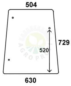 szyba boczna John Deere - L57912, L60335 - 2824368240