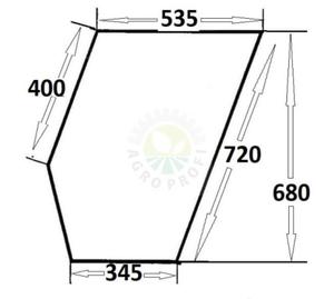 Szyba drzwi dolna Ursus 912, C-385 kabina Kunw - 088 - 2872471926