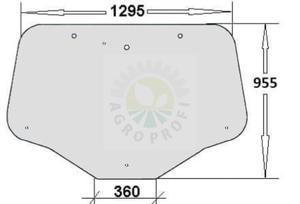 Szyba tylna szara Case, New Holland, Steyr - 84600181 - 2876606607