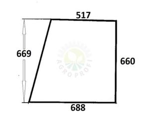 Szyba drzwi grna Ursus 3514, 4512, 4514, 5312, 5314, 5714, 6012, 6014 - KOJA Smolniki - 734 - 2868304545