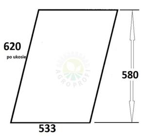 Szyba drzwi grna Ursus 912, C-385 kabina Kunw - 087 - 2866589828