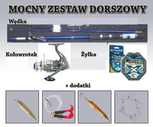 Zestaw dorszowy wdka pilker + koowrotek oraz dodatki - 2872761111