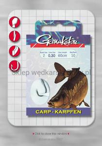 Haczyk Gamakatsu BKS-3510F nr6 0,22mm 60cm Carp 10szt - 2872773419