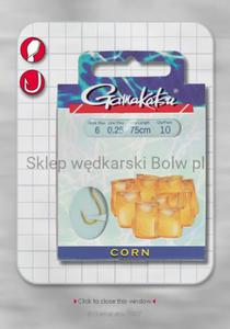 Haczyk Gamakatsu BKS-1130Y nr8 0,20mm 75cm Corn 10szt - 2872773420