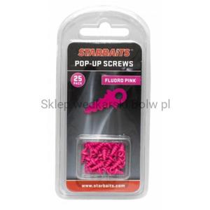 Wkrty do kulek StarBaits Pop Up Screws Fluo Pink 25szt. - 2872783129