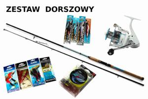 Zestaw dorszowy wdka 270cm/175g + koowrotek + dodatki - 2872783830