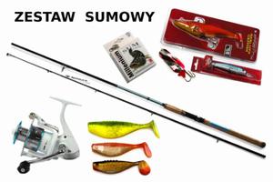 Zestaw sumowy wdka koowrotek + akcesoria - 2872783865