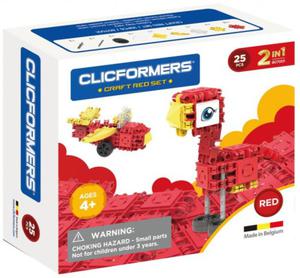 807001 Klocki CLICFORMERS Craft set red 25el - 2861439759