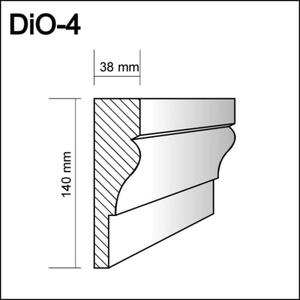 DIO-4  - profil  drzwiowy i okienny,  sztukateria gzymsy