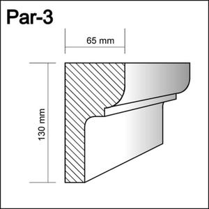 Par-3  - profil pod parapety,  sztukateria gzymsy