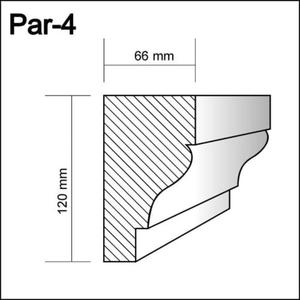 Par-4  - profil pod parapety,  sztukateria gzymsy - 2238584262