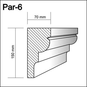 Par-6  - profil pod parapety,  sztukateria gzymsy - 2238584297