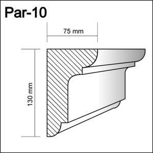 Par-10  - profil pod parapety,  sztukateria gzymsy