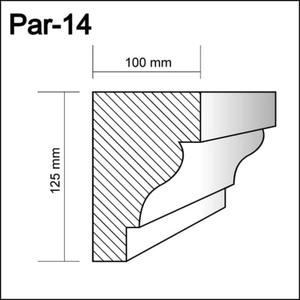 Par-14  - profil pod parapety,  sztukateria gzymsy