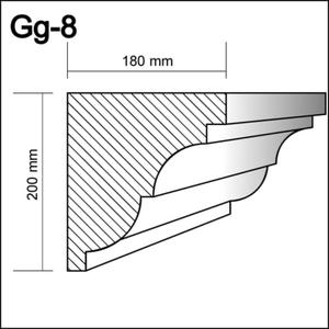 Gg-8  - gzyms,   sztukateria gzymsy - 2238584313