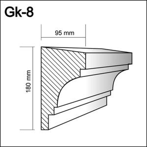 Gk-8  - gzyms kondygnacyjny,   sztukateria gzymsy - 2238584318