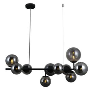 Lampa sufitowa FRONTERA 10x5W czarna dymione Kule Ball Italux PND-40423-10 - 2872816812