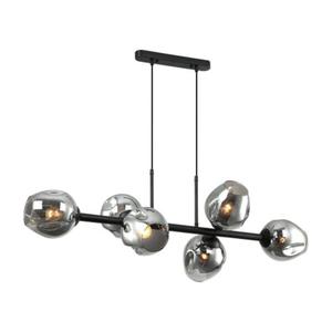 Lampa sufitowa BORGO 6x40W czarna grafit Italux PND-30843-6 BK+SG - 2862960267