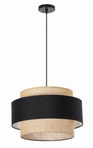 Lampa sufitowa LUNA 1xE27 czarna juta Boho wiszca 40 cm - 2874331935