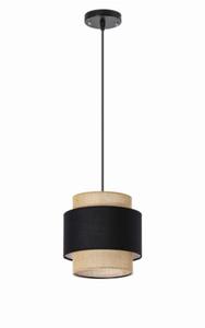 Lampa sufitowa LUNA 1xE27 czarna juta Boho wiszca 20 cm - 2874331938