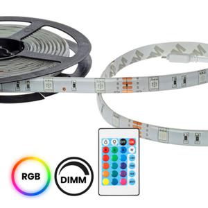 ZESTAW LED RGB 5M ZE STEROWNIKIEM I PILOTEM tama 4,8W/m - 2874480468