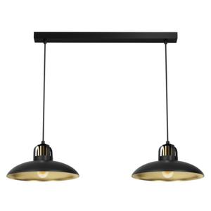 Lampa wiszca FELIX czarna zota 2xE27 MLP8907 Milagro podwjna - 2875376873