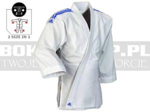 250gsm - Judoga dziecica Adidas EVOLUTION II White-Blue