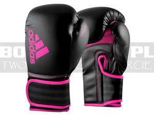 Rkawice bokserskie Adidas Hybrid 80 black-pink -ADIH80 - 2865430138