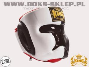 Kask sparingowy - TOP KING Extra Coverage White - 2875617417