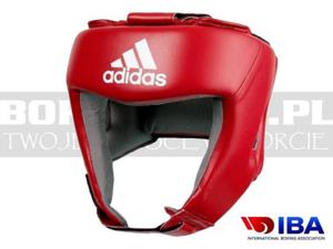 IBA Adidas - kask bokserski z atestem IBA Red - 2859794114