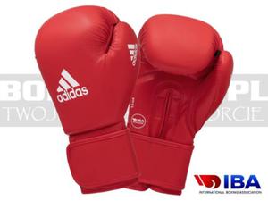 IBA Adidas - rkawice bokserskie z atestem IBA Red - 2859794115